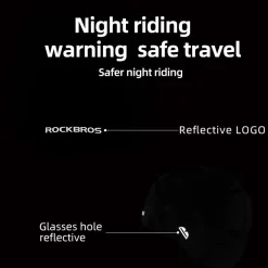 ROCKBROS Winter Bike Skull Cap Thermal Cycling Helmet Liner Headwear with Light