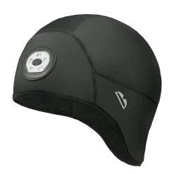 ROCKBROS Winter Bike Skull Cap Thermal Cycling Helmet Liner Headwear with Light