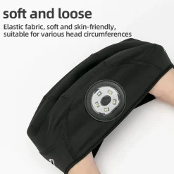 ROCKBROS Winter Bike Skull Cap Thermal Cycling Helmet Liner Headwear with Light