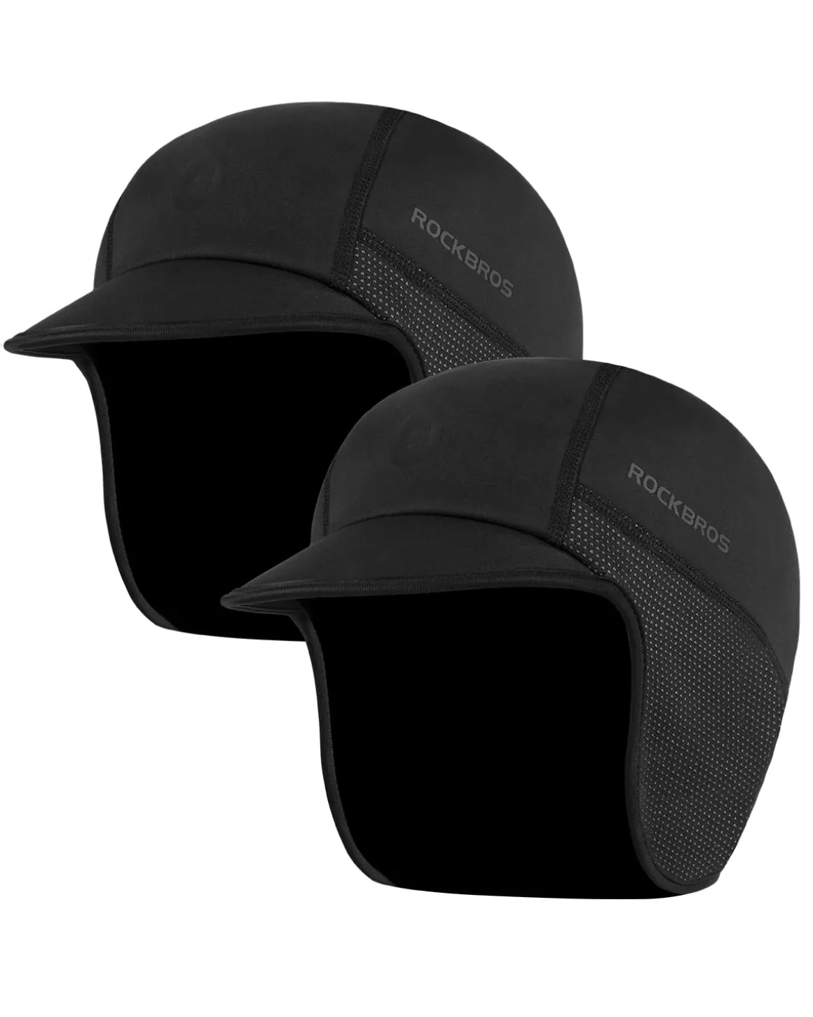 ROCKBROS Winter Cycling Caps for Men Women Windproof Hat with Sun Visor Under Helmet Liner