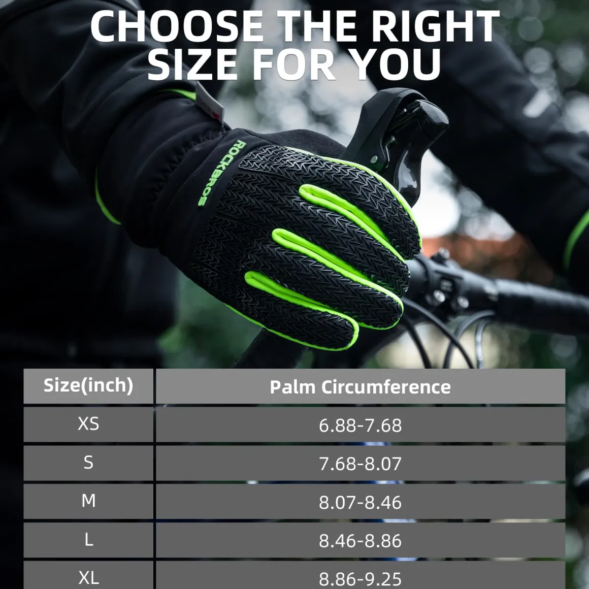 ROCKBROS Winter Cycling Gloves, Windproof Thermal Touchscreen Gloves for Men Women
