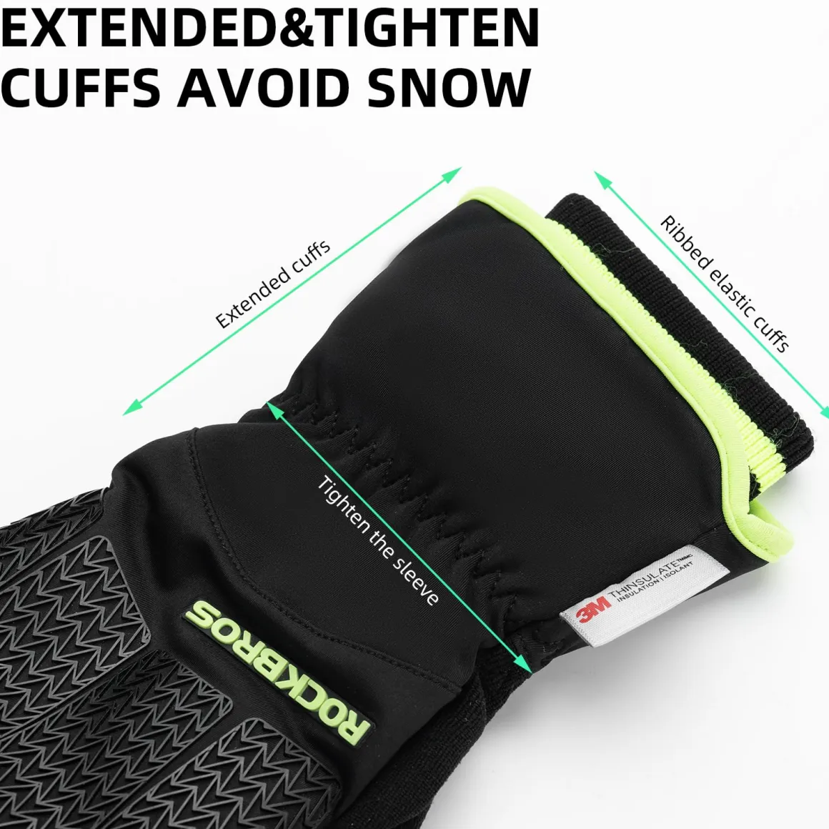 ROCKBROS Winter Cycling Gloves, Windproof Thermal Touchscreen Gloves for Men Women