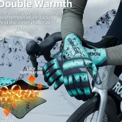 ROCKBROS Winter Cycling Gloves Men’s Thermal Windproof Full Finger MTB Gloves