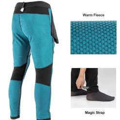 ROCKBROS Winter Cycling Pants for Men Thermal Windproof Mountain Bike Running Pants