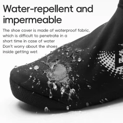 ROCKBROS Winter Cycling Shoe Covers, Thermal Windproof, Water-Resistant Overshoes