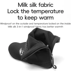 ROCKBROS Winter Cycling Shoe Covers, Thermal Windproof, Water-Resistant Overshoes
