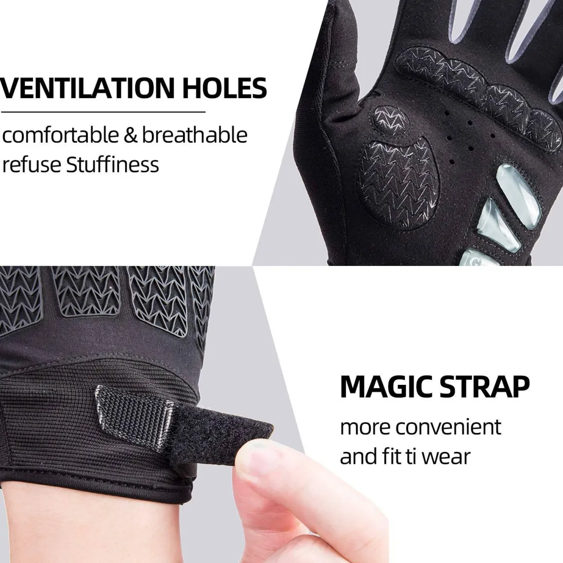 ROCKBROS Winter Cycling Windproof Anti-Slip Thermal Bike Gloves for Cycling,Biking,Running