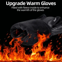ROCKBROS Winter Gloves for Men Full Finger Touchscreen Cycling Gloves for Hiking Motorcycle