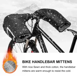ROCKBROS Winter Handlebar Mittens - Extreme Cold Weather MTB Fat Bike Pogies