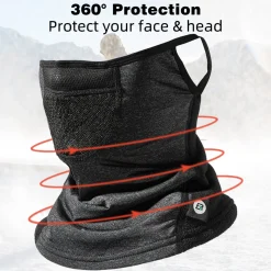 ROCKBROS Winter Neck Gaiter Warmer with Ear Loops Cold Weather