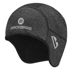 ROCKBROS Winter Skull Cap Helmet Liner, Thermal Cycling Beanie with Glasses Holes