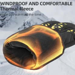 ROCKBROS Winter Thermal Cycling Warm Windproof Anti-Slip Gloves Touchscreen for Men Women