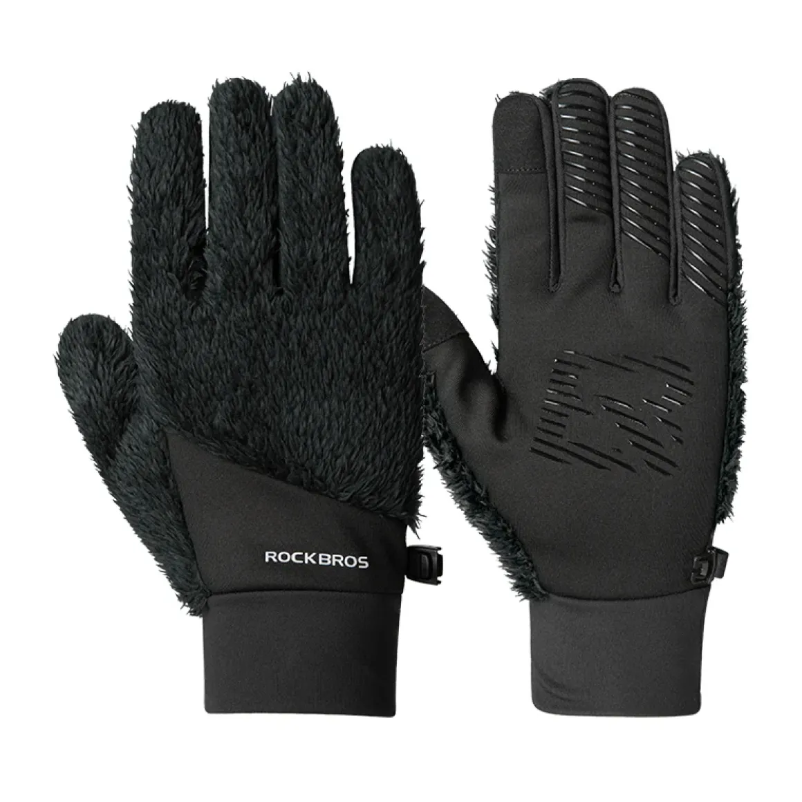 ROCKBROS Winter Touch Screen Plush Warm Gloves for Men Women