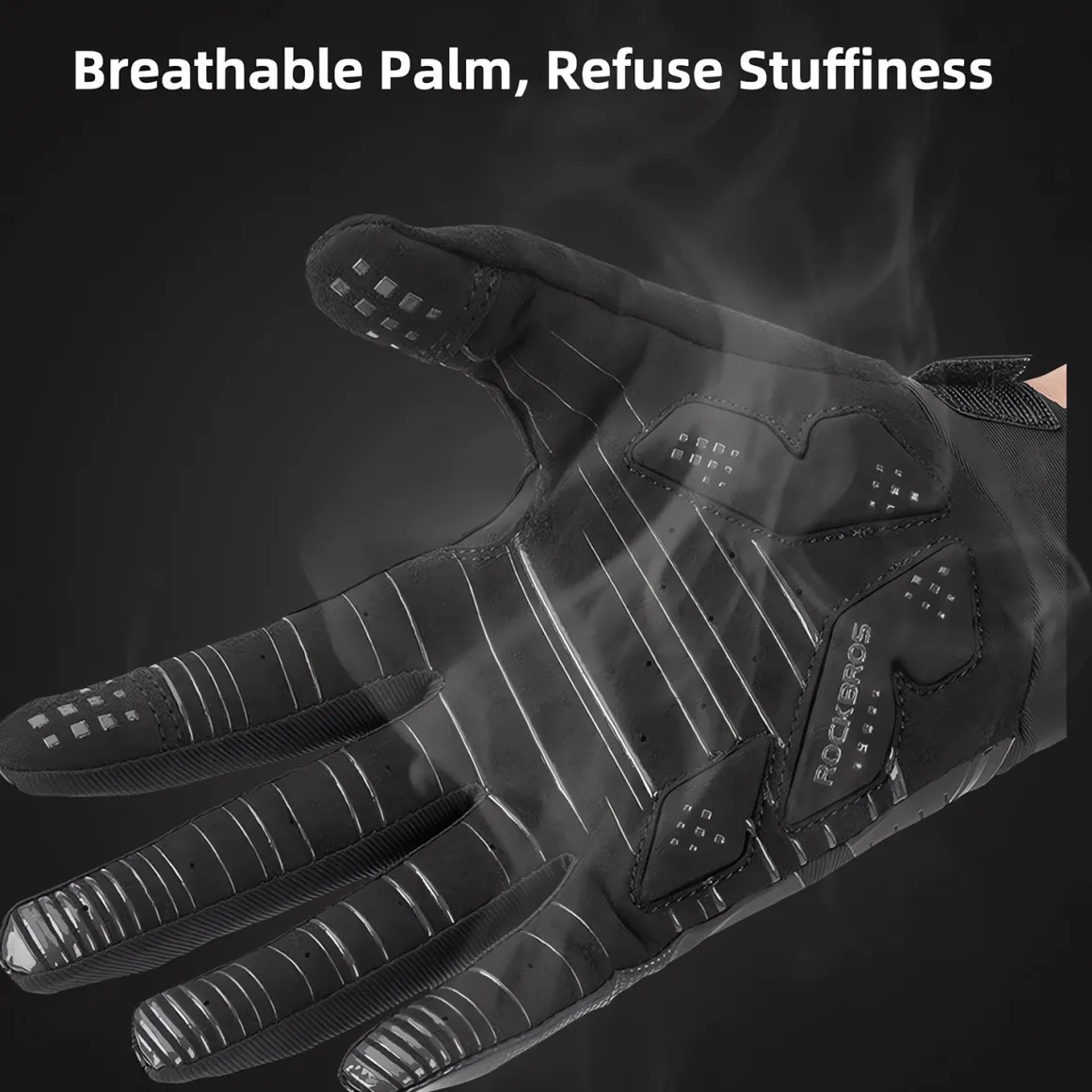 ROCKBROS Winter Windproof Silicone Full-Finger Cycling Gloves
