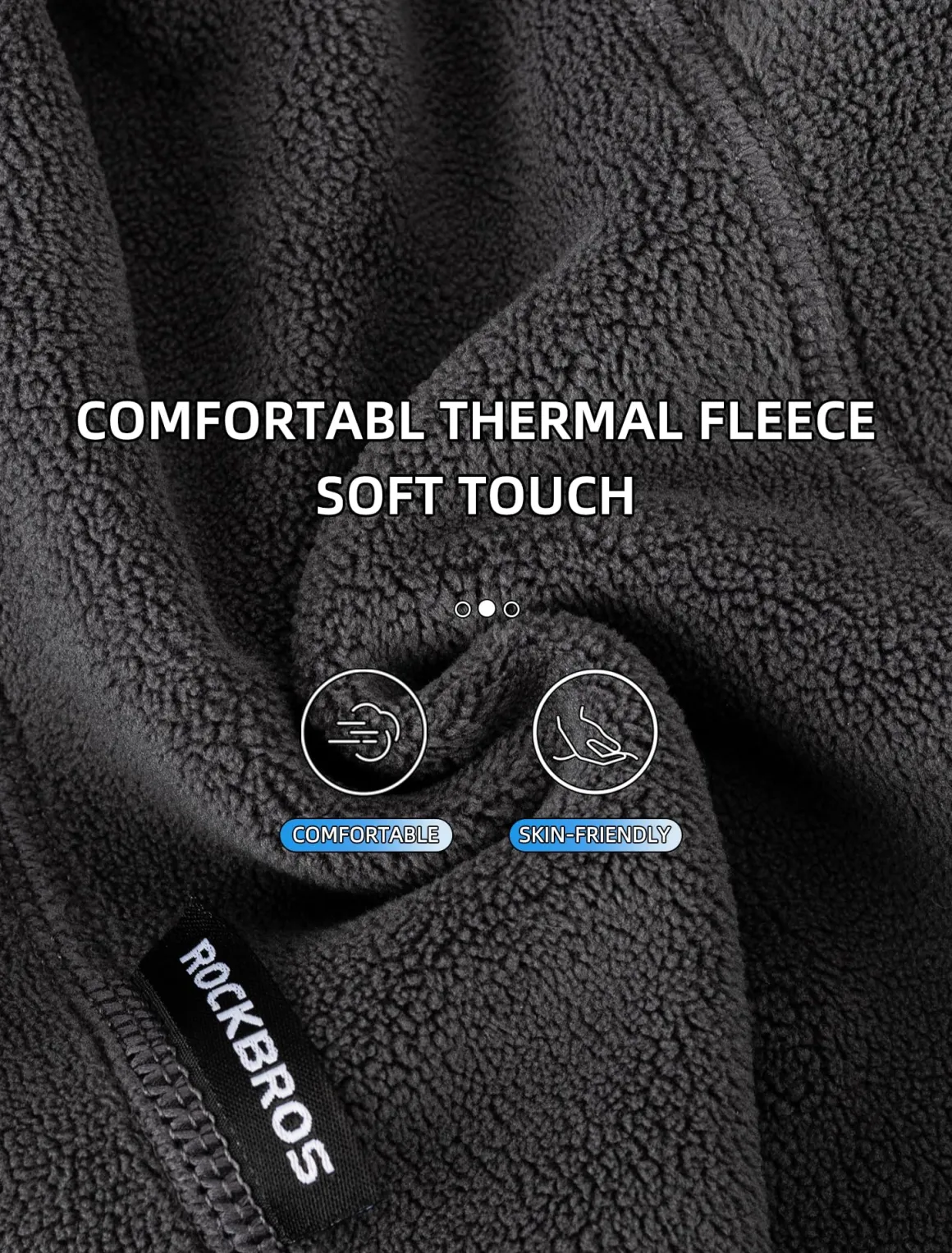 ROCKBROS Winter Windproof Thermal Fleece Balaclava Ski Mask for Men Women