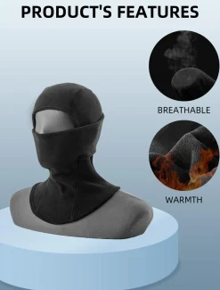 ROCKBROS Winter Windproof Thermal Fleece Balaclava Ski Mask for Men Women