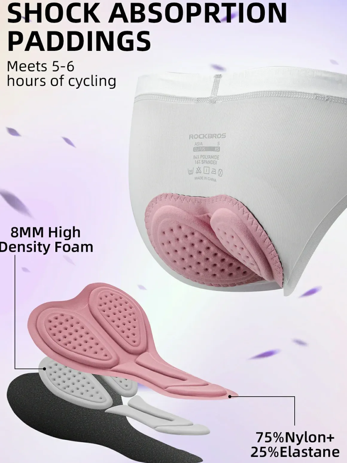 ROCKBROS Women's 4D Padded Cycling Underwear