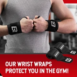 ROCKBROS 22” Wrist Wraps with Thumb Loop Premium Quality for Weightlifting