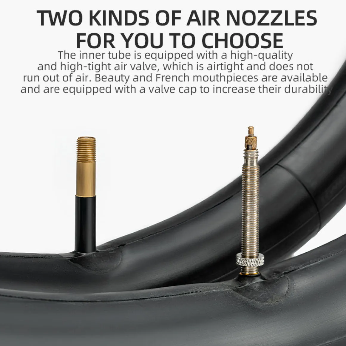 ROCKBROS 26'/27.5'X1.95/2.125 Mountain Bike Inner Tube 48mm Presta/Schrader Valve High Self Sealing Butyl Rubber