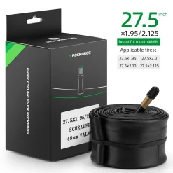 ROCKBROS 26'/27.5'X1.95/2.125 Mountain Bike Inner Tube 48mm Presta/Schrader Valve High Self Sealing Butyl Rubber