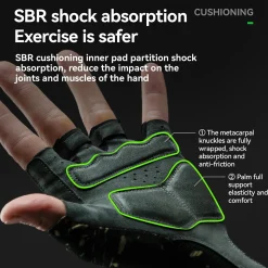 ROCKBROS × Zhejiang Professional FC Limited Edition Half-Finger Cycling Gloves