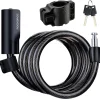 ROCKRBOS Bike Cable Lock with Key, ABS Lock Shell, 2 Keys & 1 Mount Bracket