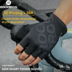 S405 Cycling Half-Finger Gloves 3D-Pinted Palm Pad