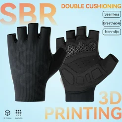 S405 Cycling Half-Finger Gloves 3D-Pinted Palm Pad