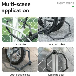 8-Section Folding Combination Bike Lock