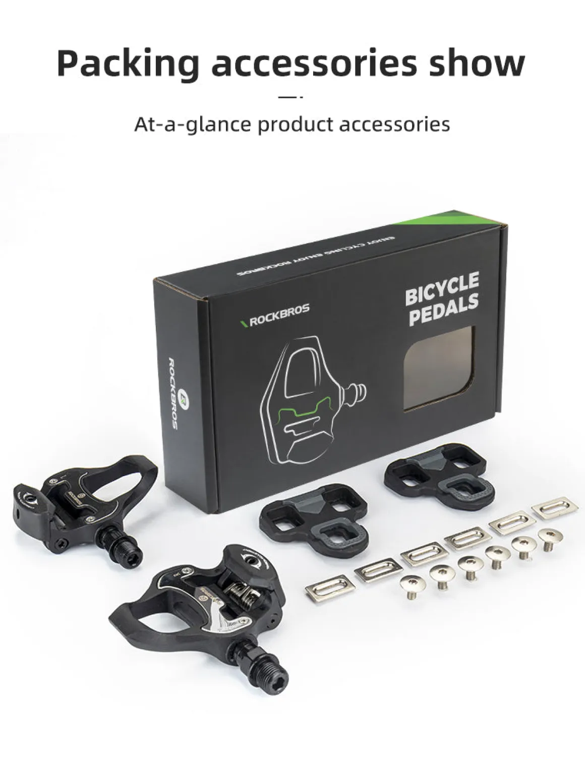 Self-Lock Road Bike Pedals with Shimano SPD-SL/Look KEO Cleat System (Pair)