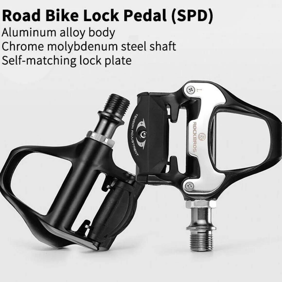 Self-Lock Road Bike Pedals with Shimano SPD-SL/Look KEO Cleat System (Pair)