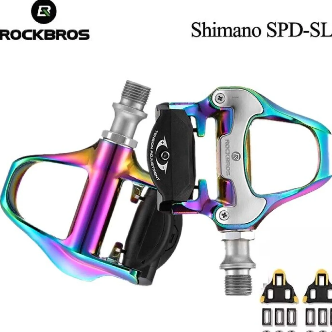 Self-Lock Road Bike Pedals with Shimano SPD-SL/Look KEO Cleat System (Pair)