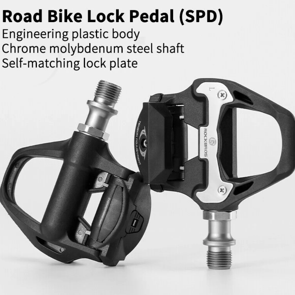 Self-Lock Road Bike Pedals with Shimano SPD-SL/Look KEO Cleat System (Pair)