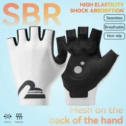 S407 Half-Finger Cycling Gloves with SBR Palm Breathable Mesh
