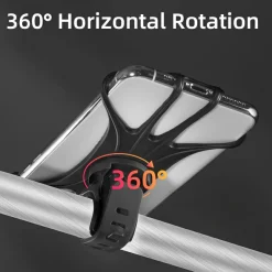 Silicone Phone Holder for Bikes, Strollers– Fits 4.0