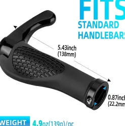 Single Lock-on Bike Grips Ergonomic Non-Slip Rubber