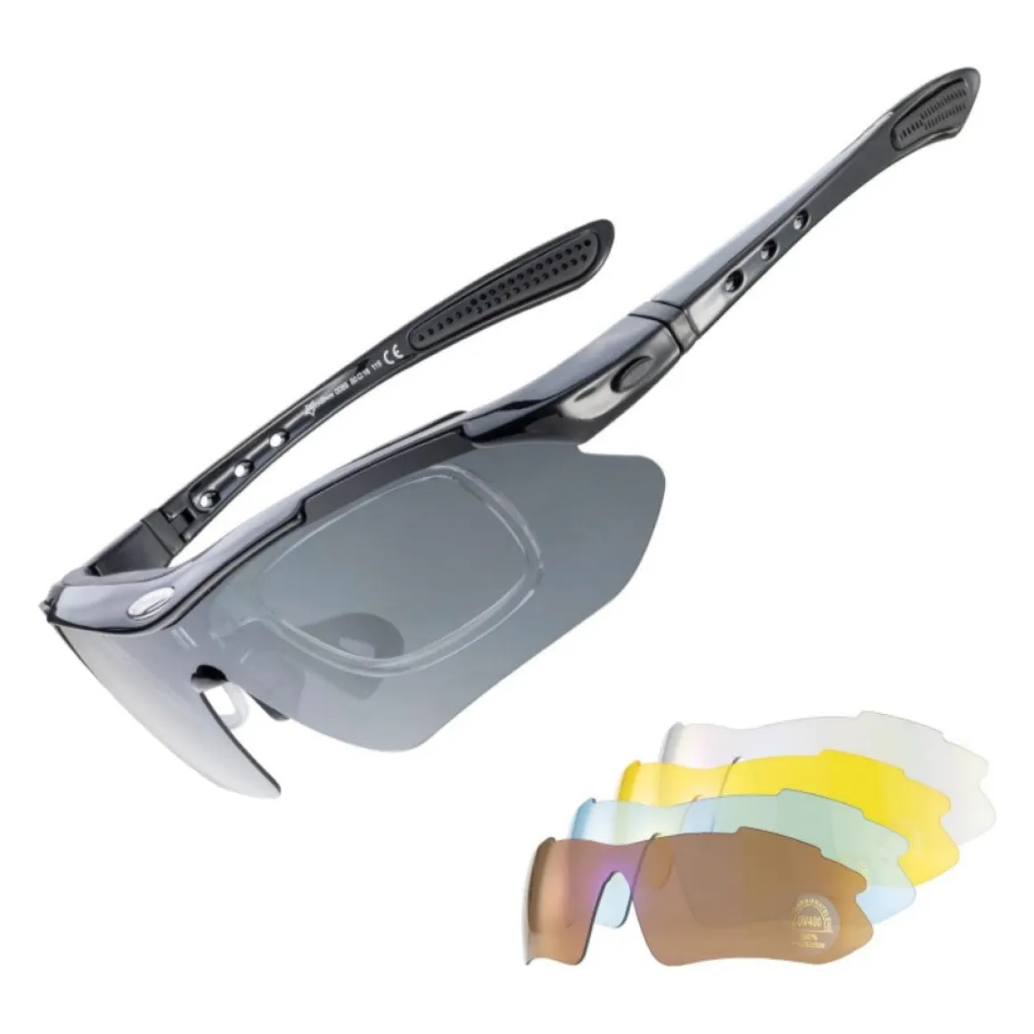 Slim Polarized Sports Sunglasses with 4 Lenses