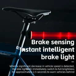 Smart Bike Tail Light Brake Sensing IPX7