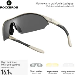 SP402 Polarized Glasses 3 Replaceable Lenses UV400