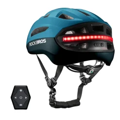 Steering Remote Smart Riding Helmet with Bike Headlight and Tail Light GlowGuard