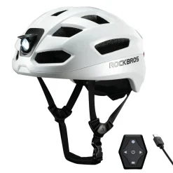 Steering Remote Smart Riding Helmet with Bike Headlight and Tail Light GlowGuard
