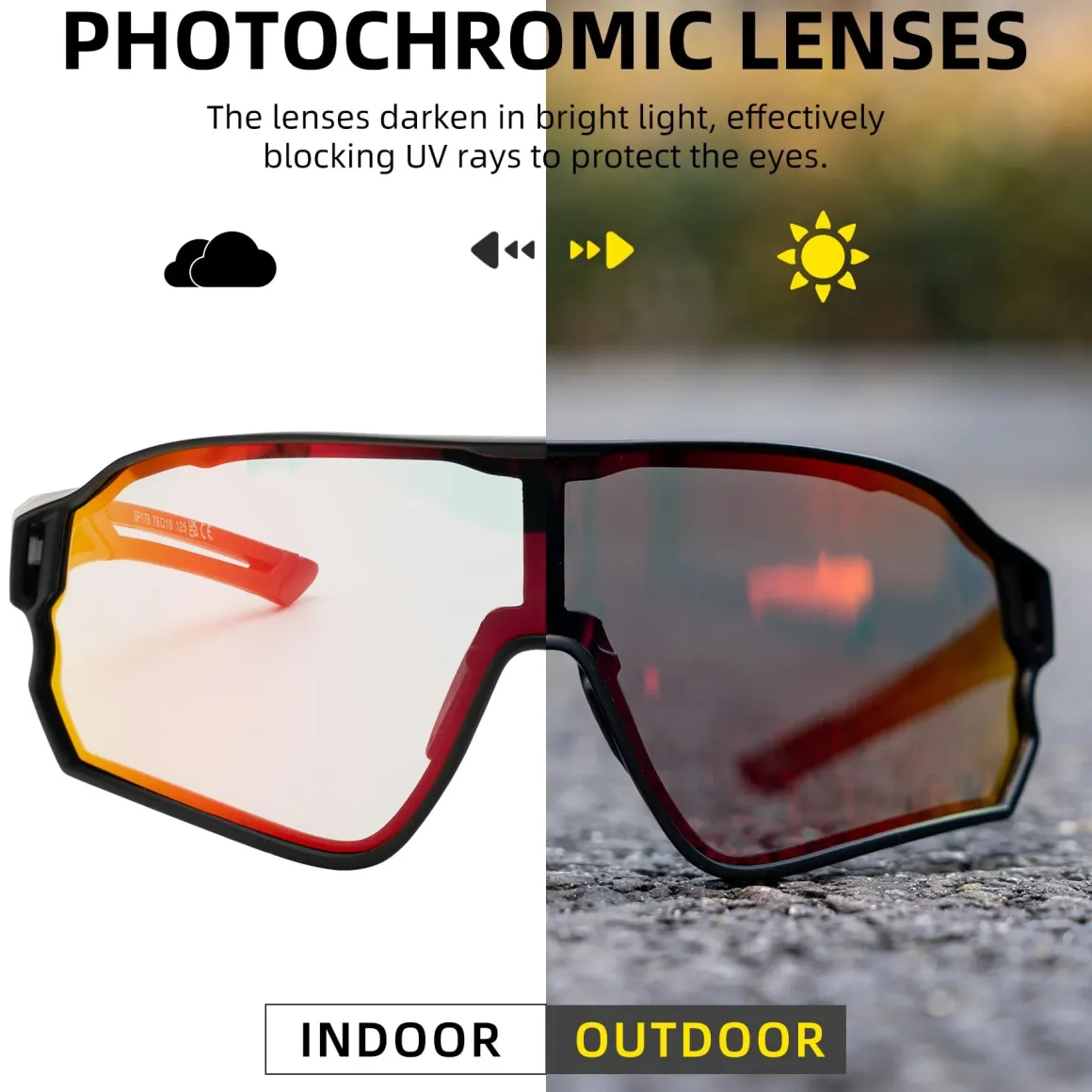 Thickened PC Lens Photochromic Sunglasses (UV400)