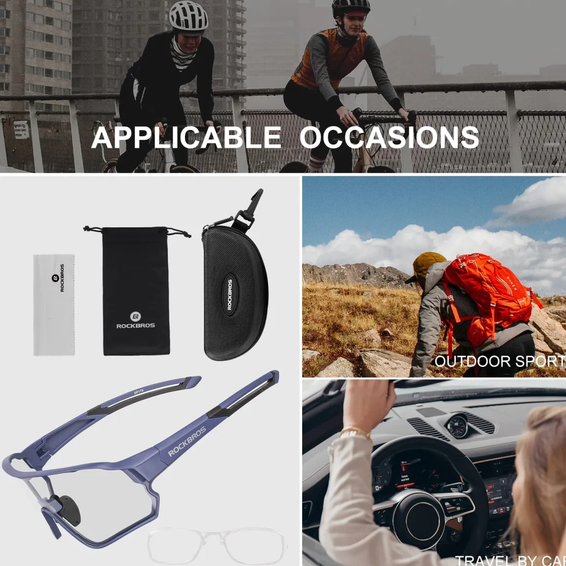 Thickened PC Lens Photochromic Sunglasses (UV400)