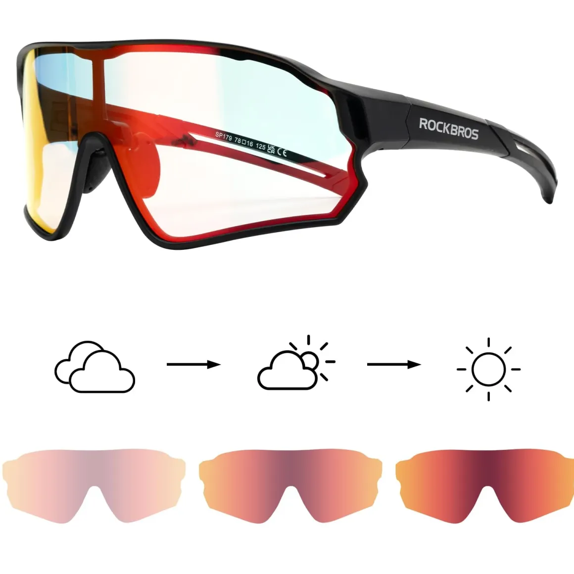 Thickened PC Lens Photochromic Sunglasses (UV400)