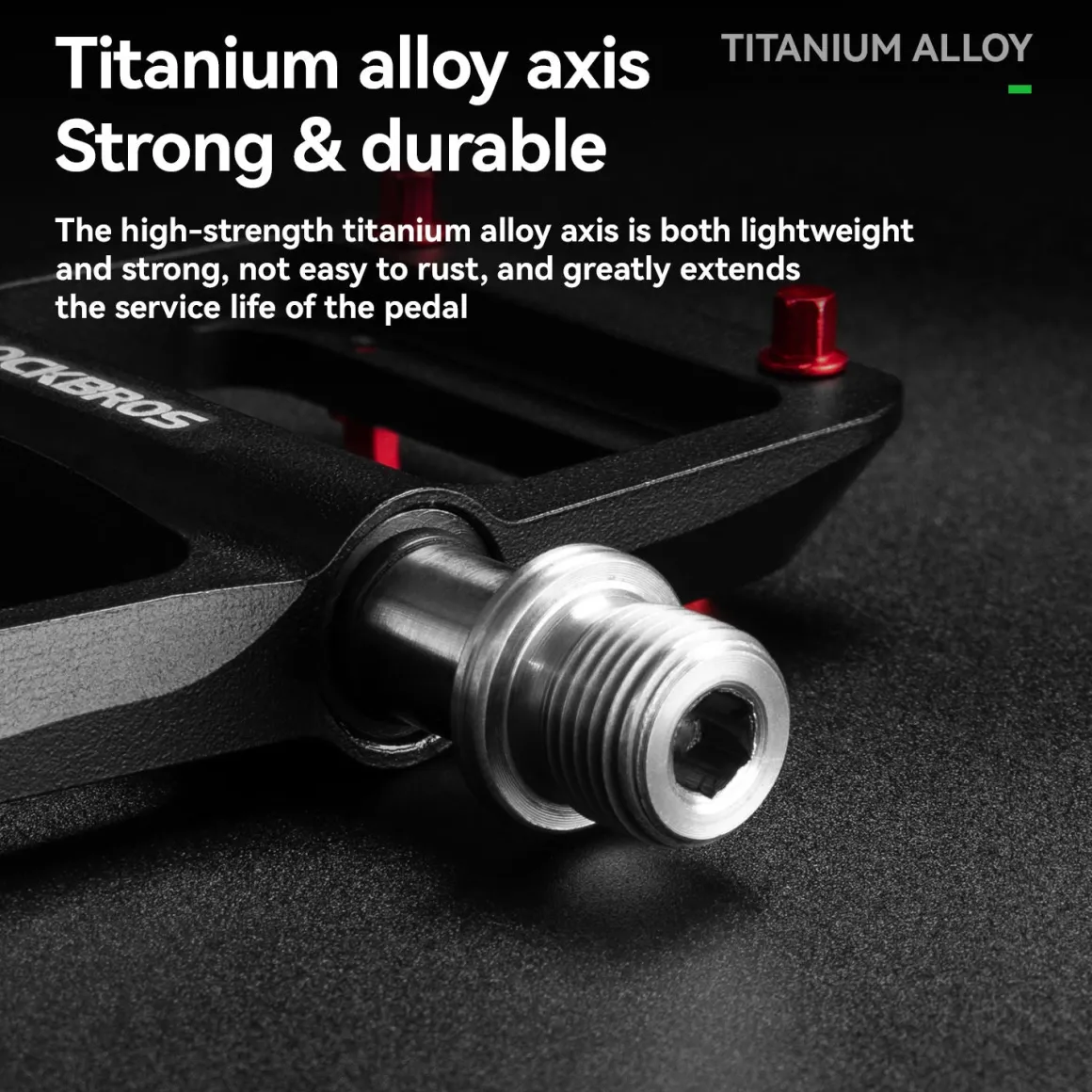Titanium Axle & Magnesium Alloy 3-Bearing Bike Pedals