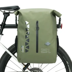 TL-153 25L Seamless 100% Waterproof Bike Panniers Rear Rack Bicycle Bag ROAD TO SKY