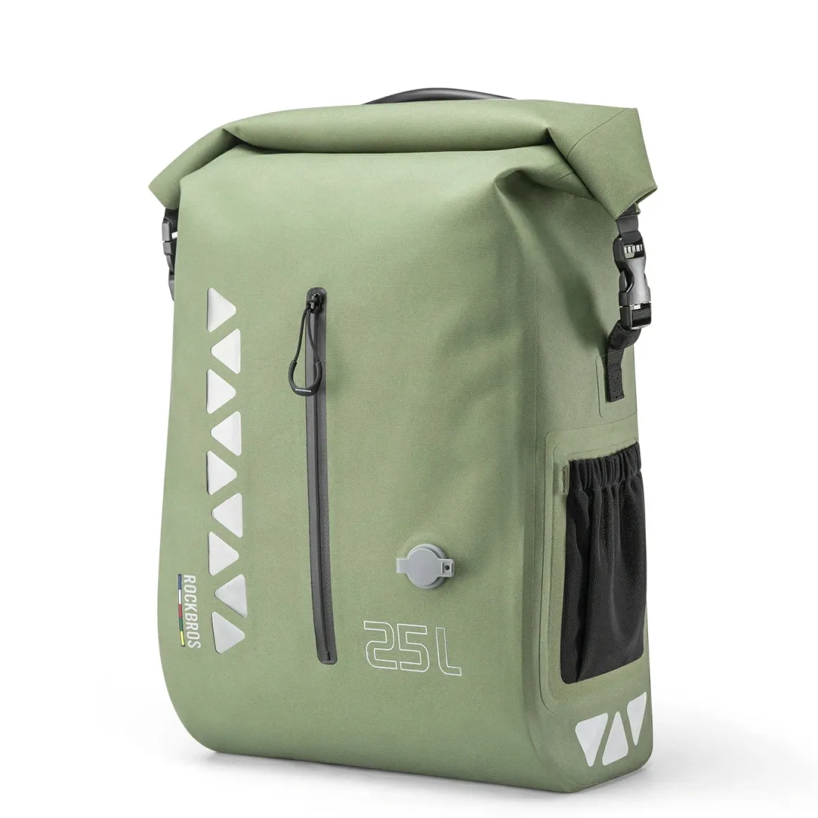TL-153 25L Seamless 100% Waterproof Bike Panniers Rear Rack Bicycle Bag ROAD TO SKY