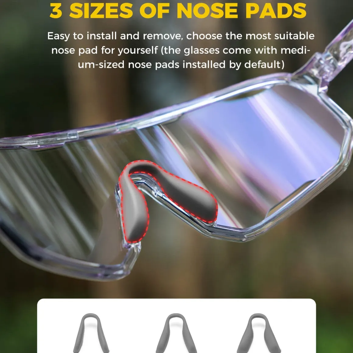 Transparent Windproof Polarized Cycling Glasses