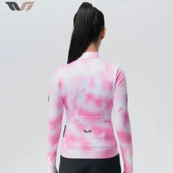 TVI Cycling Jersey Fleece Long Sleeve for 41–68 °F-Fantasy Pink