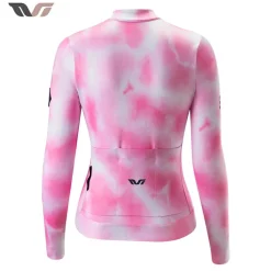 TVI Cycling Jersey Fleece Long Sleeve for 41–68 °F-Fantasy Pink